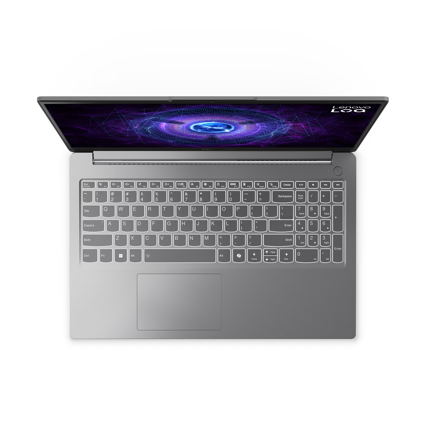 LENOVO AI PC LOQ Essential 15IAX9E Intel® Core™ i5-12450HX, 16GB DDR5 RAM; 512GB SSD NVMe®, RTX™ 3050 6GB, 15.6-inch IPS FHD Display 144Hz, White Backlit, English Arabic Keyboard, DOS, LOQ™ M100 RGB Mouse Incl., Luna Grey