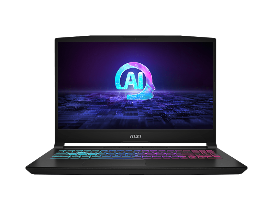 MSI KATANA A15 AI B8VF-415CN Ryzen 7 8845HS, 16GB DDR5 RAM; 512GB NVME, RTX 4060; 8GB, 15.6″ QHD Display 165Hz 2K, Windows 11, Black