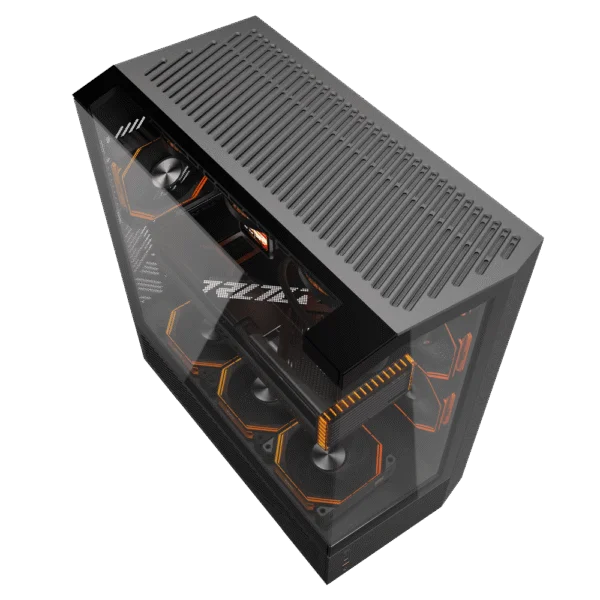 DarkFlash DY460 ATX PC Case, With 4 ARGB Fans, BLACK