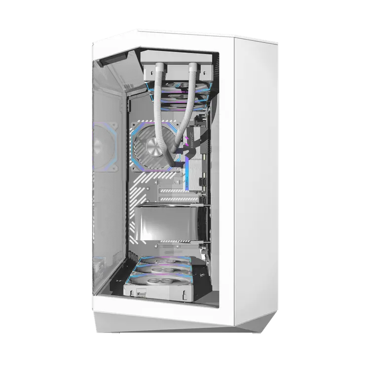 DarkFlash DY470 ATX PC Case, WHITE