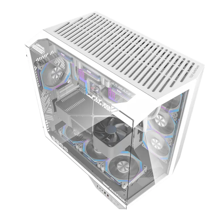 DarkFlash DY470 ATX PC Case, WHITE