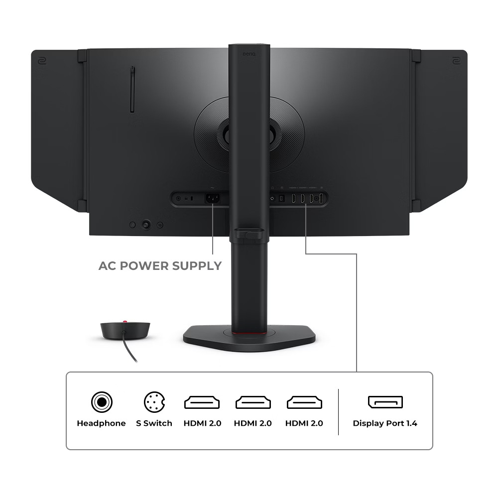 BenQ ZOWIE XL2566X+ New Fast TN 400Hz DyAc 2 Gaming Monitor for Esports, Industrial Grade Ball Bearing Height Adjustment