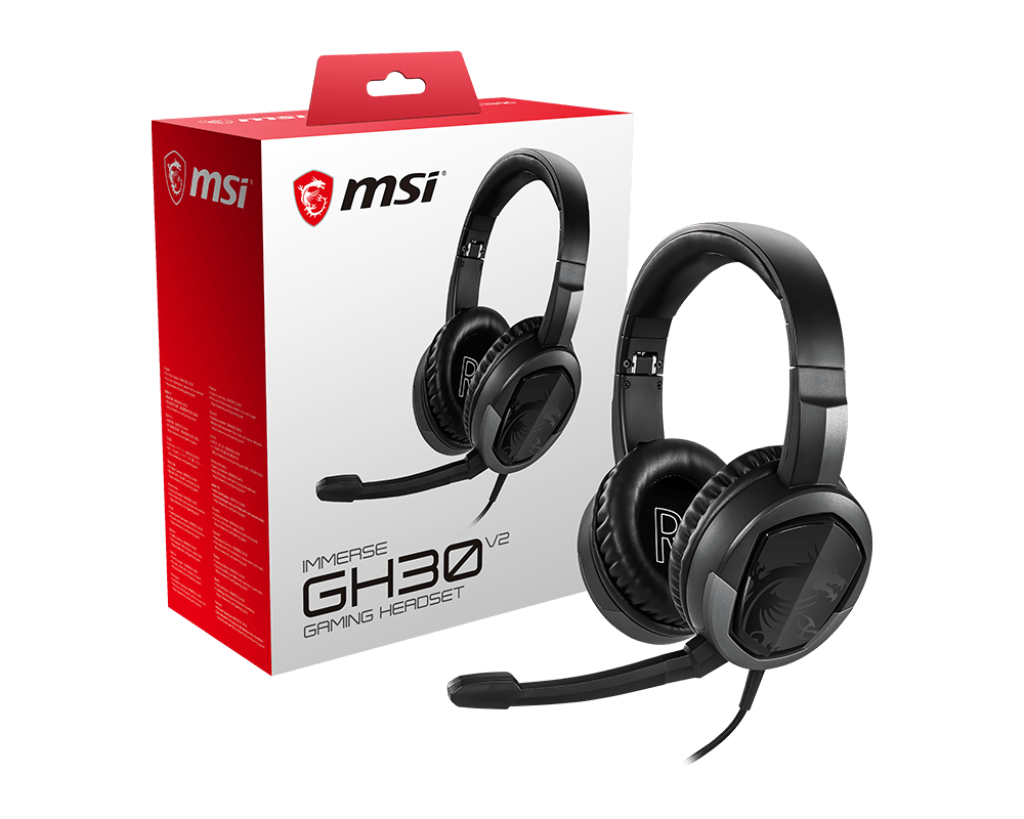 MSI IMMERSE GH30 V2 GAMING HEADSET, BLACK