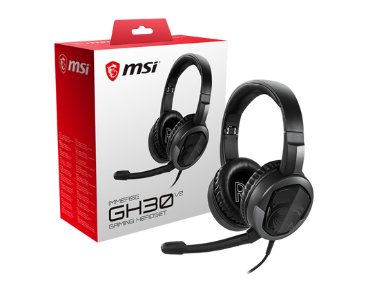 MSI IMMERSE GH30 V2 GAMING HEADSET, BLACK