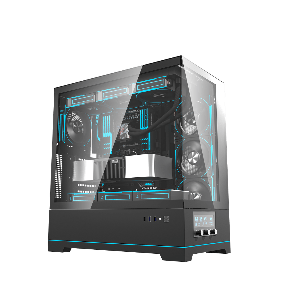 DarkFlash DY451 Pro ATX PC Case, BLACK