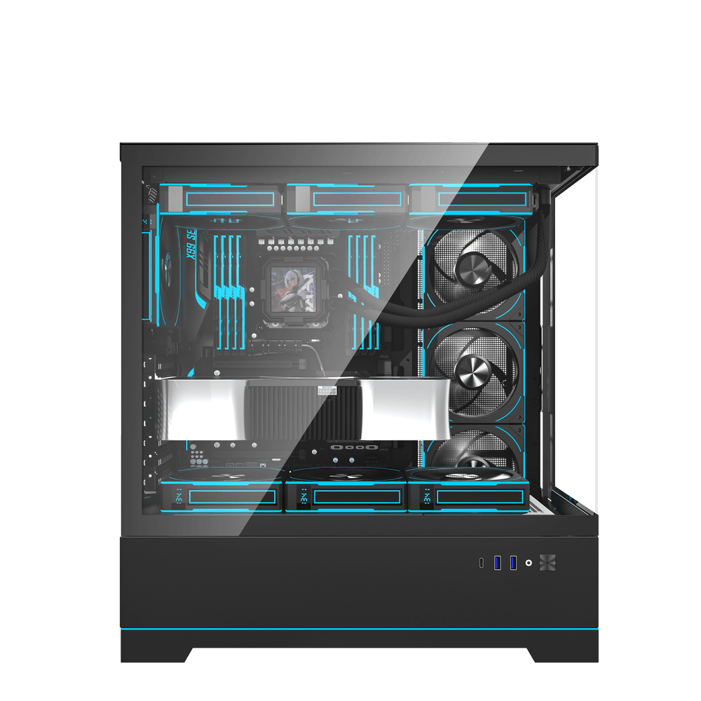 DarkFlash DY451 Pro ATX PC Case, BLACK