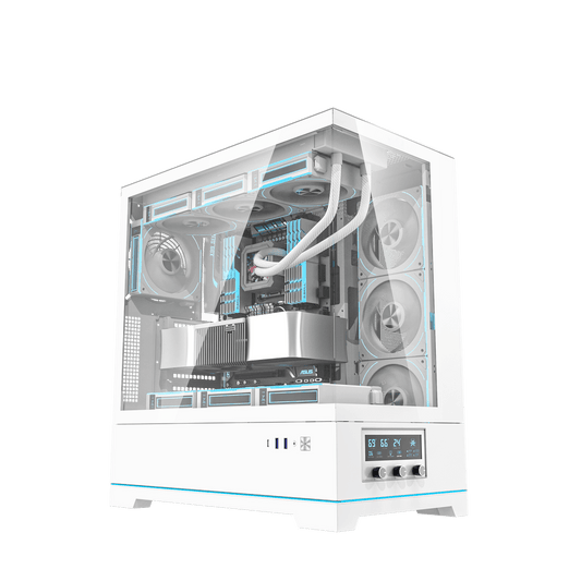 DarkFlash DY451 Pro ATX PC Case, WHITE