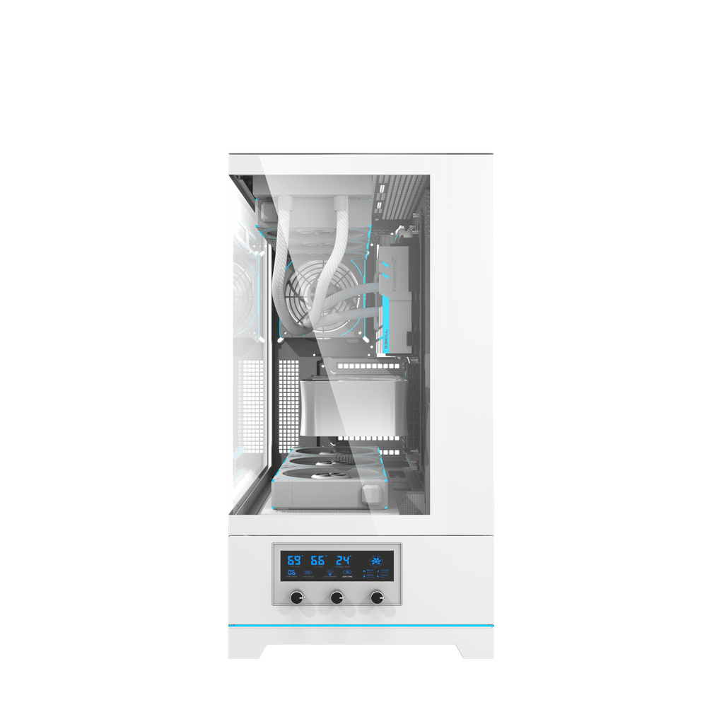 DarkFlash DY451 Pro ATX PC Case, WHITE