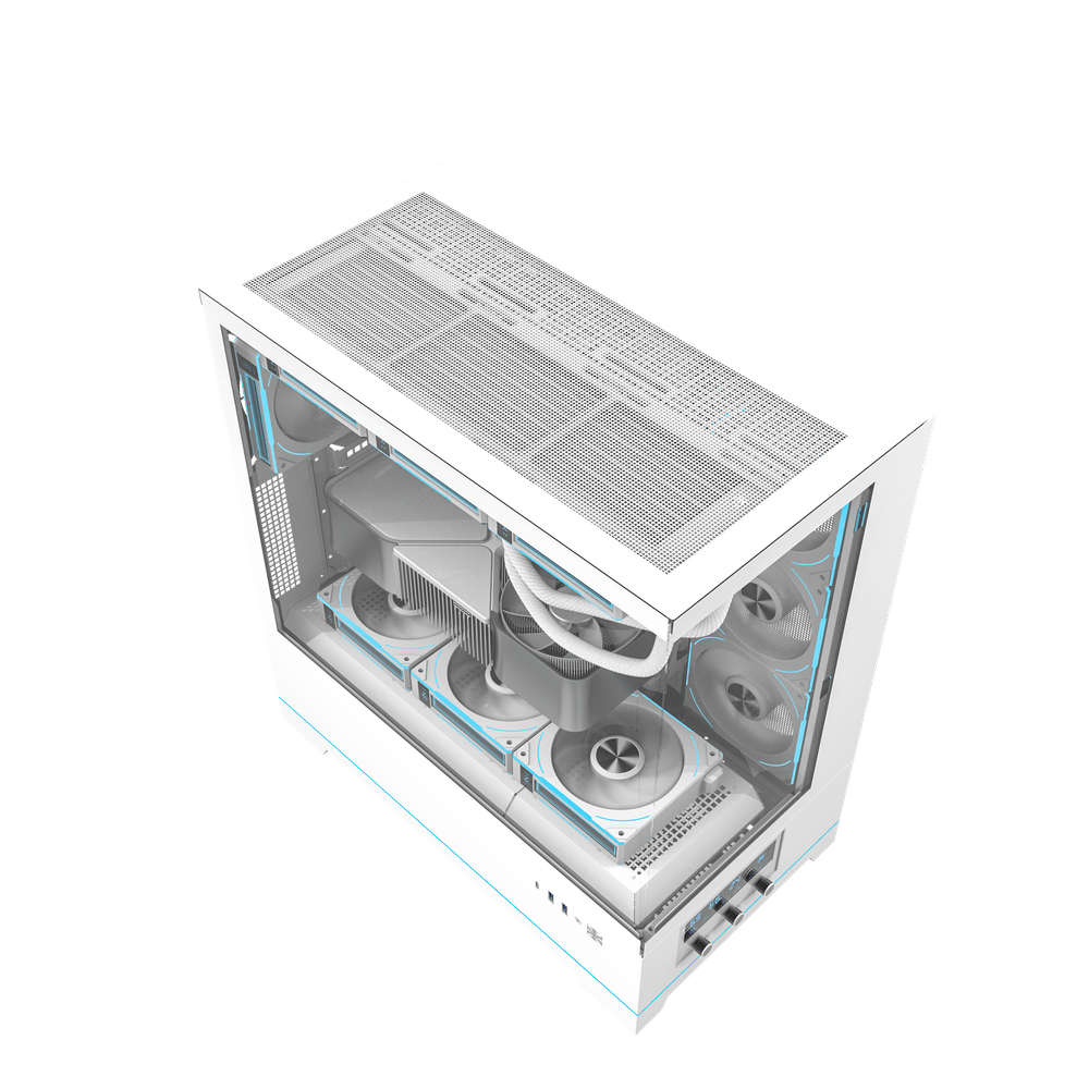 DarkFlash DY451 Pro ATX PC Case, WHITE