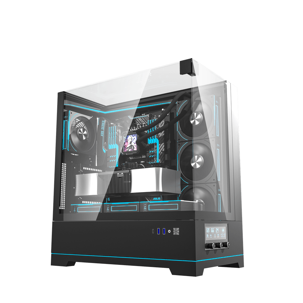 DarkFlash DY450 Pro ATX PC Case, BLACK