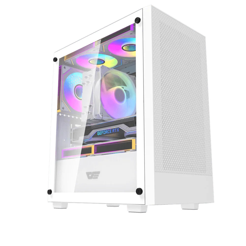 DarkFlash M305 M-ATX PC Case, WHITE