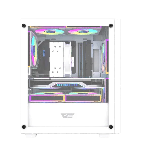 DarkFlash M305 M-ATX PC Case, WHITE