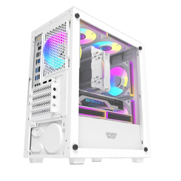 DarkFlash M305 M-ATX PC Case, WHITE
