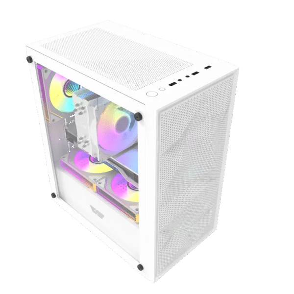 DarkFlash M305 Mesh M-ATX PC Case, WHITE
