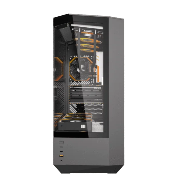 DarkFlash DY460 ATX PC Case, With 4 ARGB Fans, BLACK