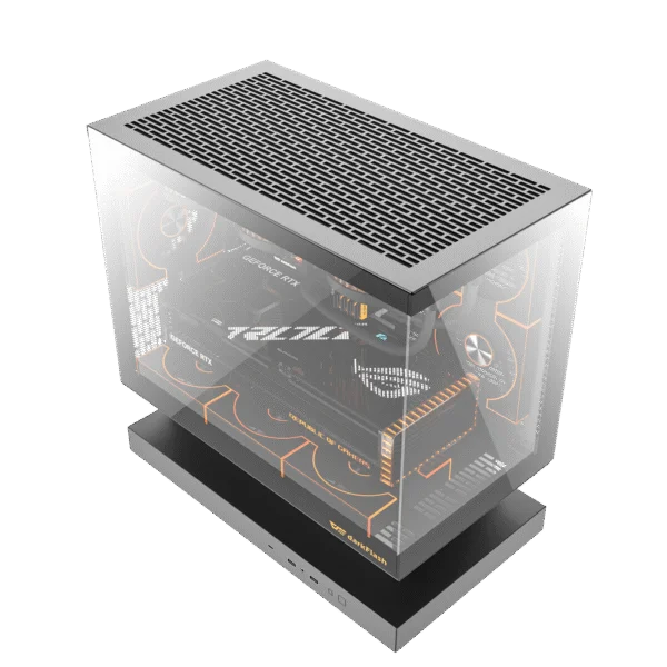 DarkFlash FLOATRON F1 M-ATX PC Case, BLACK
