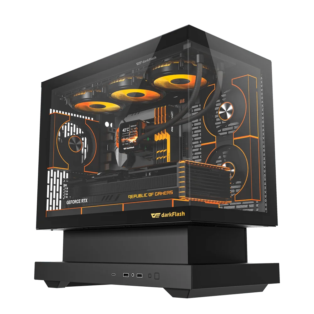 DarkFlash FLOATRON F1 M-ATX PC Case, BLACK