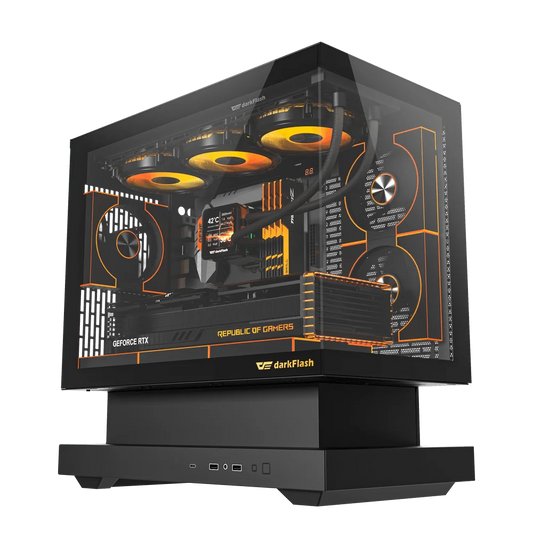 DarkFlash FLOATRON F1 M-ATX PC Case, BLACK