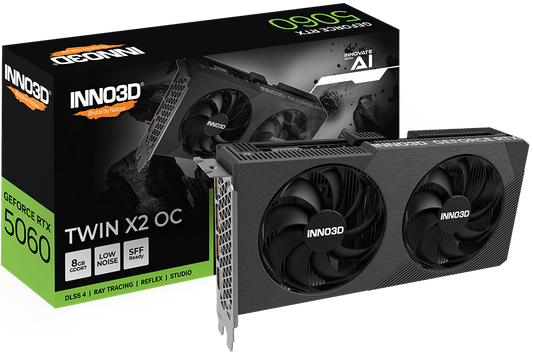 INNO3D GeForce RTX™ 5060 8GB TWIN X2 OC V2 GRAPHICS CARDS