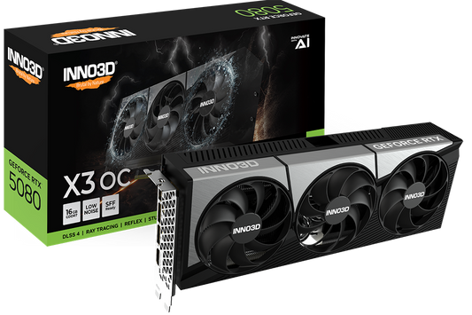 INNO3D GeForce RTX™ 5080 X3 OC 16GB 256BIT GDDR7 GRAPHICS CARDS