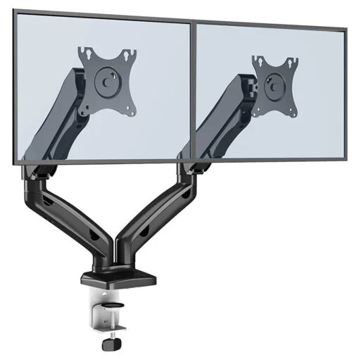 MICRON MCR-MSE02 Dual Computer Desk Monitor Stand Monitor Arm, 13-27″ Inch, 360° Rotation