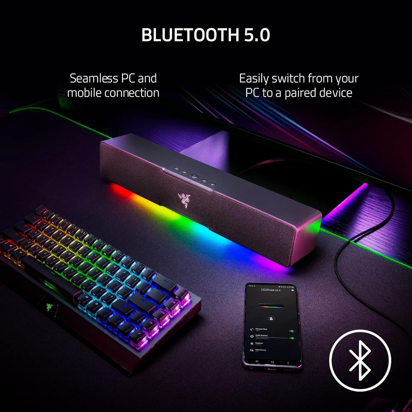 Razer Leviathan V2 X, USB Type C PC Soundbar