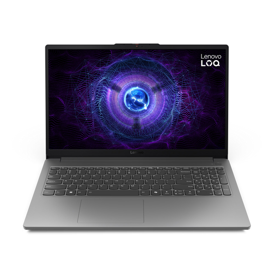 LENOVO AI PC LOQ Essential 15IAX9E Intel® Core™ i5-12450HX, 16GB DDR5 RAM; 512GB SSD NVMe®, RTX™ 3050 6GB, 15.6-inch IPS FHD Display 144Hz, White Backlit, English Arabic Keyboard, DOS, LOQ™ M100 RGB Mouse Incl., Luna Grey