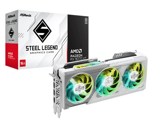 ASROCK AMD Radeon™ RX 9070 XT Steel Legend 16GB, WHITE